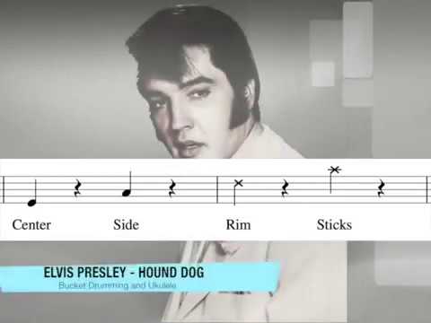 Hound Dog Ukulele and Bucket Play Along