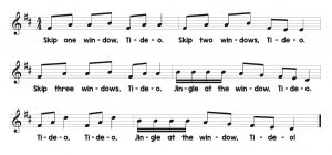 Notation for song Tideo