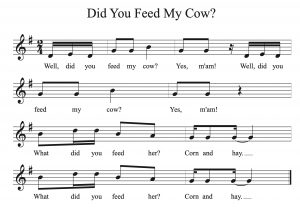 Notation for Did You Feed My Cow