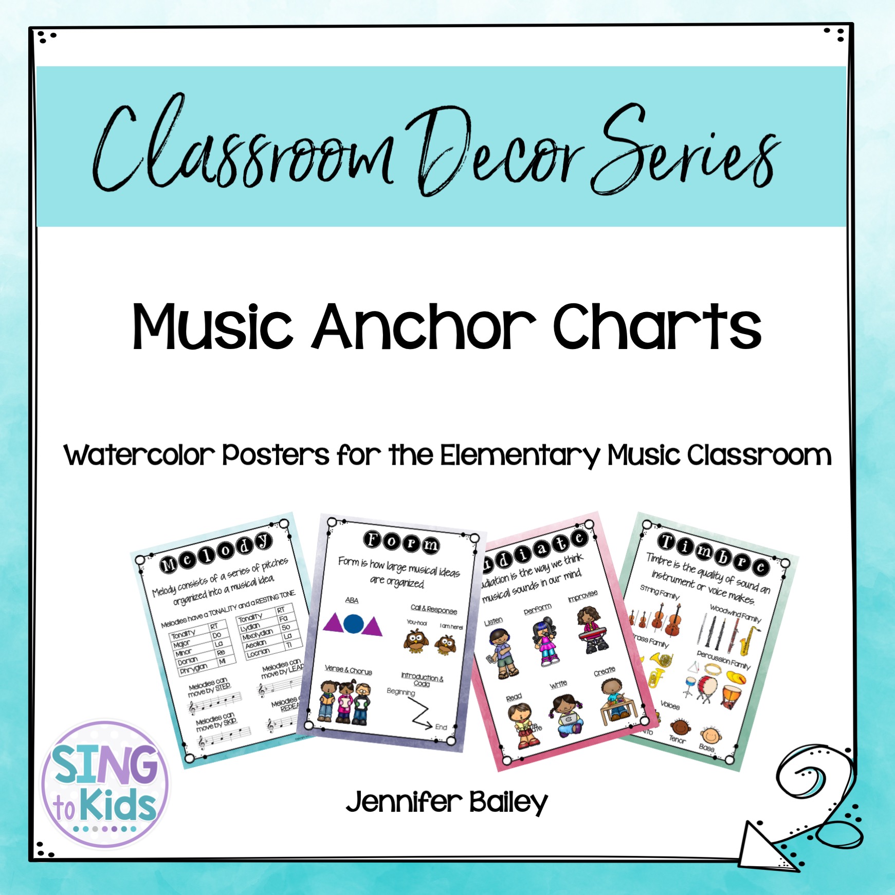 Mini Anchor Charts for the Music Classroom by Music From B2Z