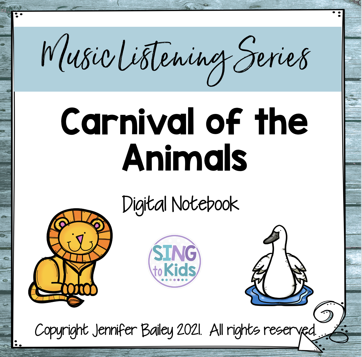 SingtoKids　Digital　of　Animals　the　Carnival　Notebook