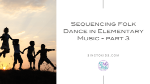 Image of children's silhouette dancing in sunset